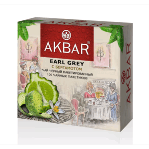 ЧАЙ ЧЁРНЫЙ AKBAR EARL GRAY 100 пак