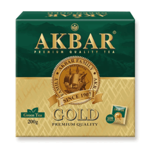 ЧАЙ ЗЕЛЁНЫЙ AKBAR GREEN GOLD 100 пак