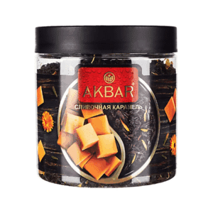 КРУПНОЛИСТОВОЙ ЧАЙ ЧЕРНЫЙ AKBAR сливочная карамель 100г